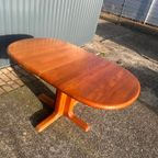 Vintage Eettafel Teak Uitschuifbaar Deens Massief thumbnail 17