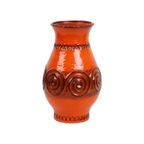Vintage Oranje Vaas Jasba West Germany Aardewerk Retro 322 11-28 thumbnail 3