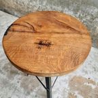 Industriële Bijzettafel Plantentafel Eiken Met Ijzeren Poot thumbnail 9