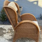 Vintage Wicker Armchair, thumbnail 3