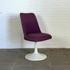 6 X Saarinen Tulip Stoel Paars Ontworpen Door Walter Knoll. thumbnail 2