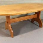 Vintage Grote Massief Grenen Eettafel, Ovaal, 180 X 90 Cm thumbnail 2