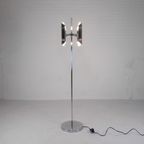 Mid-Century Vintage Space Age Chromen, Staande Lamp, Jaren 60 thumbnail 5