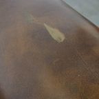Grote, Correct Afgewerkte Vintage Donkere Gladde Rundleren Engelse Stijl Chesterfield Fauteuil thumbnail 13