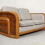 Sofa 2-Zit Bamboo And Rattan Met Grafisch Patroon thumbnail 13