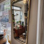 Vintage Spiegel Wandspiegel Mirror Goud Zwart Messing thumbnail 10