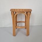 Vintage Rotan Boho Kruk Bamboe Design thumbnail 2