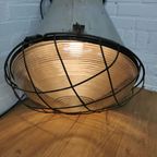 Vintage Industriële Lamp, Fabriekslamp, Hanglamp. thumbnail 8