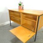 Fineer Hellerau Design Vrijstaand Bureau Met Lades Vintage thumbnail 13