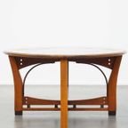 Ovale Schuitema Salontafel Uit De Jugendstil/ Art Nouveau Design Serie Met Mooie Patronen thumbnail 6