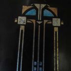 Antieke Ijzeren Art Deco Muziekstandaard, Tafelmodel thumbnail 10