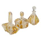 Vintage Phönix Amber Toiletset Parfumset Boudoir Bleikristal thumbnail 16