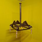 Franse Hanglamp Met Adelaarskoppen Van Rond 1900 thumbnail 2