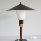 Oude Deense Bureaulamp In Metaal, Hout En Glas - Lyfa - Denemarken Jaren 50 - thumbnail 6