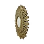 Vintage Zonnespiegel Sunburst Spiegel Convex Goud Hars 48Cm thumbnail 12