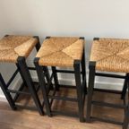 Vintage Rotan Jaren '70 Krukken / Barkrukken / Vintage Rattan Bar Stools thumbnail 5