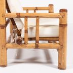 Italian Modern Bamboo-Wicker Bench, 1970’S thumbnail 13