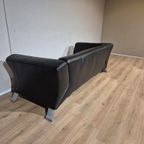 Rolf Benz 322 Zwart Leder 2,5 Zits Bank Design Anita Schmidt thumbnail 3
