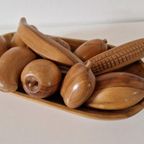 Vintage Fruitschaal Teakhout Met Houten Fruit Beeld Kunst thumbnail 4