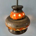 Mid Century Oranje Keramische West Germany Hanglamp thumbnail 6