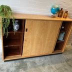 Vintage Mid-Century (Xl) Schoolkast,Schuifdeurkast,Dressoir thumbnail 10