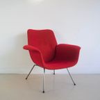 Rode Fauteuil Metalen Poten thumbnail 2