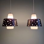 Duo Scandinavische Opaline Hangers, Jaar 60 thumbnail 4