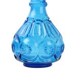 Vintage Karaf Kobalt Blauw Glas Le Smith Glass Co Maan Sterren Sixties Vs 32Cm thumbnail 9