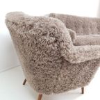 Vintage Bankstel Bruin Teddy | Bankje En Fauteuil Cocktail thumbnail 5
