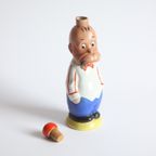 Vintage Goebel Porcelain Decanter Of Silent Sam, 1920S. thumbnail 10