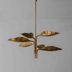 Zeldzame Mid-century "leaf" Luster Van Angelo Lelii Voor Arredoluce, 1970 thumbnail 4