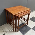 Teak Nesting Table Set By Toften Denmark 1970S thumbnail 10