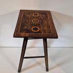 Vintage Krukje Houtsnijwerk Piëdestal Plantentafel thumbnail 2