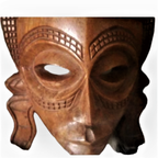 2 Prachtige Houtsnijwerk Maskers, Waarschijnlijk Uit Angola thumbnail 3