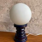 Space Age Paars Keramiek Mushroom Lamp thumbnail 2