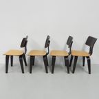 Set Van 4 Pastoe Berkenserie Br 02 Stoelen, Cees Braakman thumbnail 10