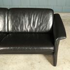 Vintage Zwart Lederen Bank – Jaren 70 thumbnail 12