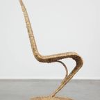 Vintage Mid-century Italiaans Design Banana Leaf S-chair Fauteuil Van Marzio Cecchi Voor Studio M thumbnail 4
