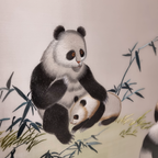 Vintage Chinees Borduurwerk Met Panda'S thumbnail 8