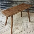 Antieke Landelijke Sidetable Bankje Eikenhout thumbnail 13