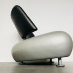 Unieke Leolux Pallone Fauteuil Zwart Zilvergrijs thumbnail 2