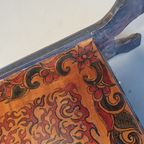 Hand Paint Decorated Magazine Holder 1960s thumbnail 9