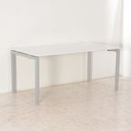 Solidesk Bureau, Wit Blad, 160 X 80Cm, Hoogte Instelbaar Onderstel thumbnail 2