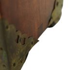 Chinese Juwelenkist Met Lades Sierraden Doos Jade Palissander Messing thumbnail 15