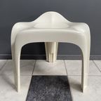 Casala White Low Stool 1970s thumbnail 4