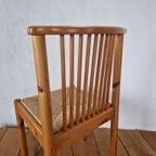 Grenen Scandinavische Stoel Met Biezen Zitting. thumbnail 8