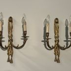 2X Wandlicht Regency Stijl Verguld Brons thumbnail 11