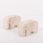 Vintage Travertine Elephant Sculptures By Enzo Mari For Fratelli Mannelli, 1970S thumbnail 3