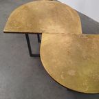 Grote Messing Tafel Ovaal Modulair - Ruw Staal thumbnail 15
