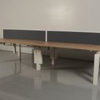 Elektrisch Zit-Sta Quatro Werkplek Senator - 180 X 80 Cm - 4 Werkplekken - Bladkleur Naar Keuze thumbnail 2